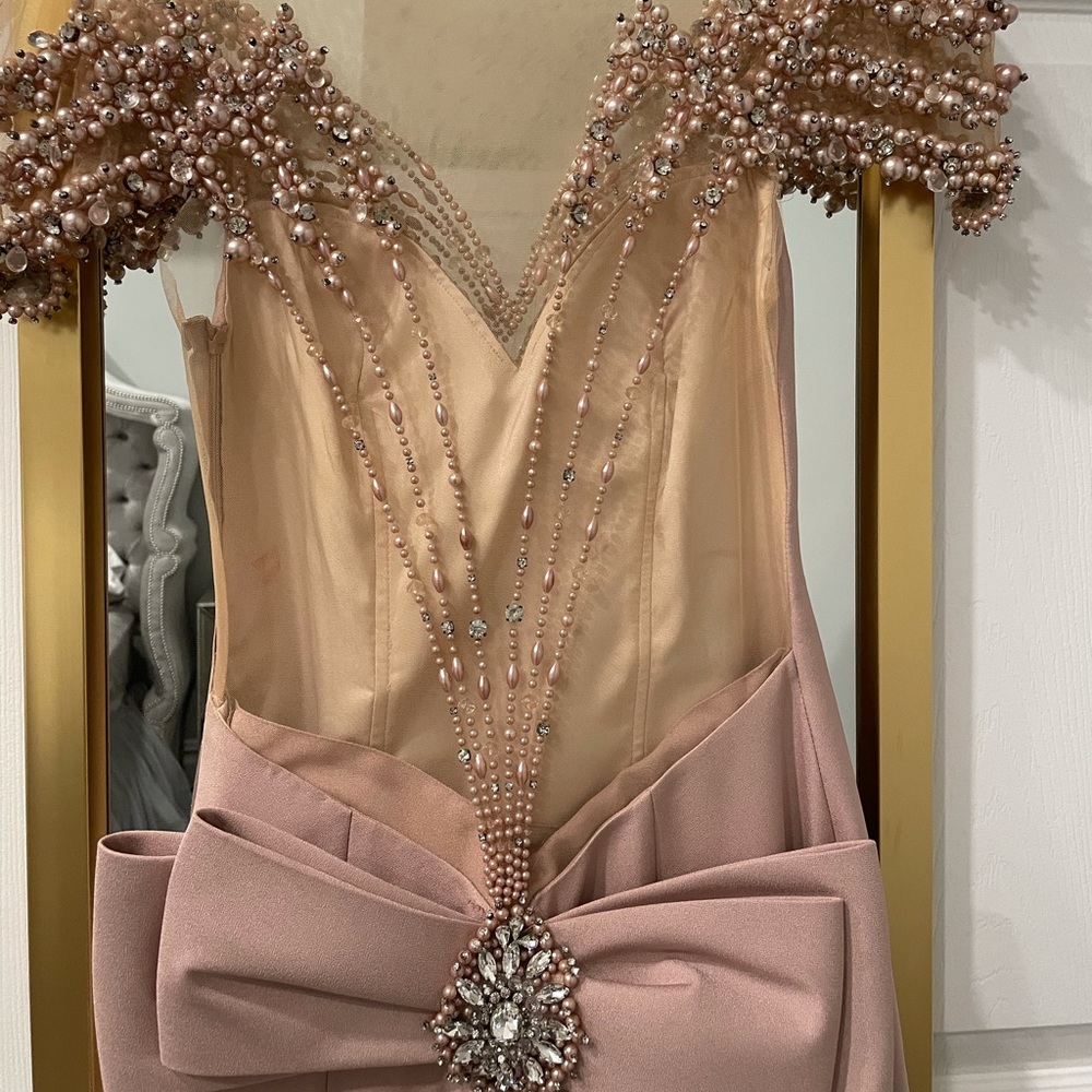 Tarik Ediz Pink Open Back Dress - Picture 2 of 13